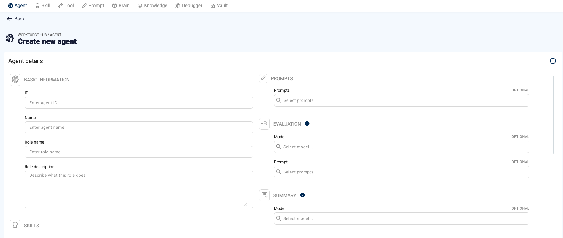 Agent Studio UI